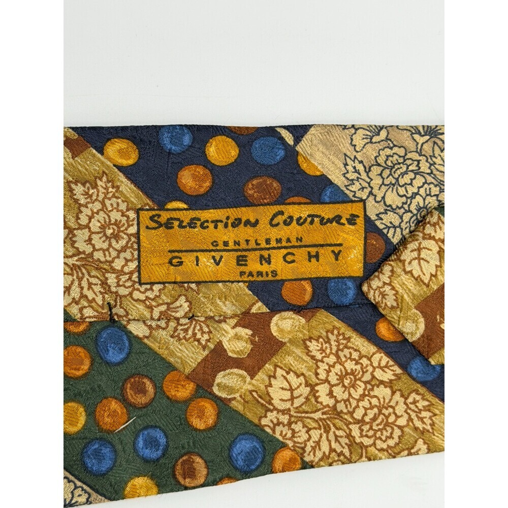Givenchy Essentials Couture Necktie Men's Abstract Geometric Print Silk Tie - Picture 10 of 13